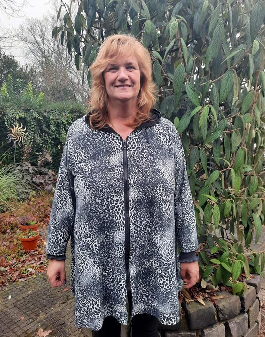 Sweatshirtjacke Leoprint